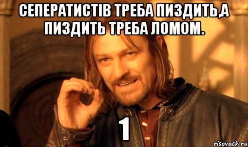 Сеператистів треба пиздить,а пиздить треба ломом. 1, Мем Нельзя просто так взять и (Боромир мем)