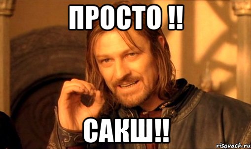 Просто !! Сакш!!, Мем Нельзя просто так взять и (Боромир мем)