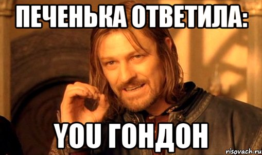 Печенька ответила: You гондон, Мем Нельзя просто так взять и (Боромир мем)