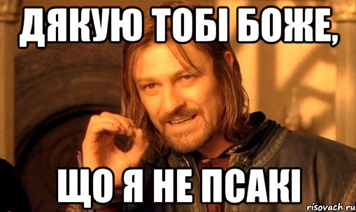 Дякую тобі Боже, що я не Псакі, Мем Нельзя просто так взять и (Боромир мем)