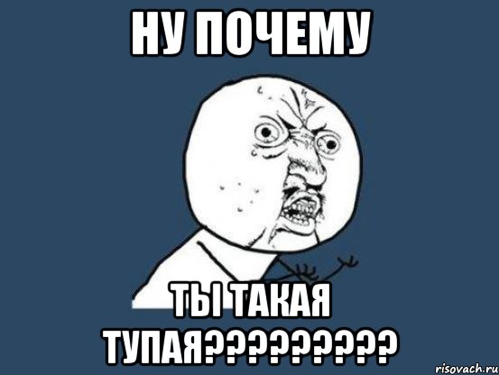 НУ ПОЧЕМУ ТЫ ТАКАЯ ТУПАЯ?????????, Мем Ну почему