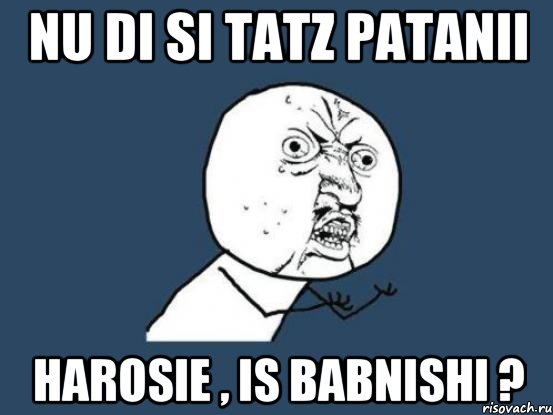 nu di si tatz patanii harosie , is babnishi ?, Мем Ну почему