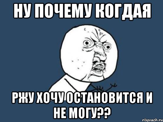 Ну почему когдая Ржу хочу остановится и не могу??, Мем Ну почему