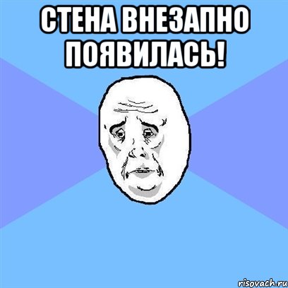 Стена внезапно появилась! , Мем Okay face