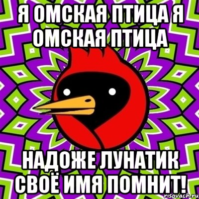 я омская птица я омская птица надоже лунатик своё имя помнит!, Мем Омская птица