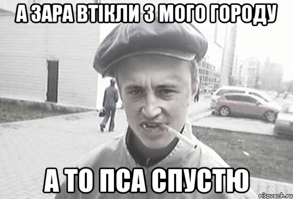 А зара втікли з мого городу а то пса спустю, Мем Пацанська философия