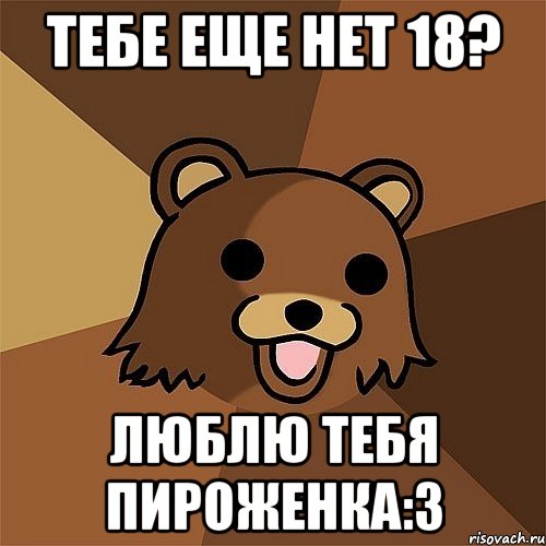 Тебе еще нет 18? Люблю тебя пироженка:з, Мем Педобир