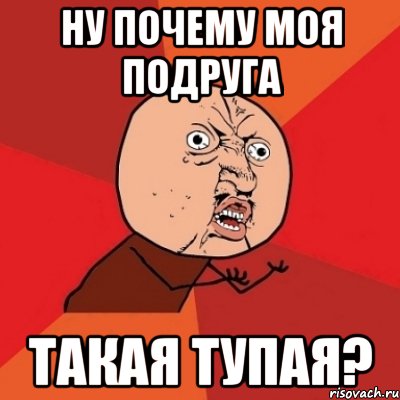 ну почему моя подруга такая тупая?, Мем Почему