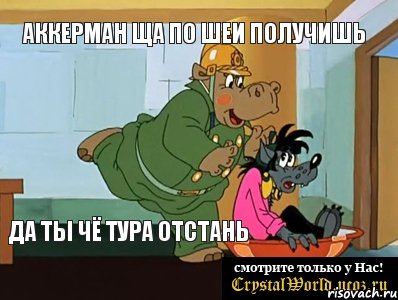 аккерман ща по шеи получишь да ты чё тура отстань