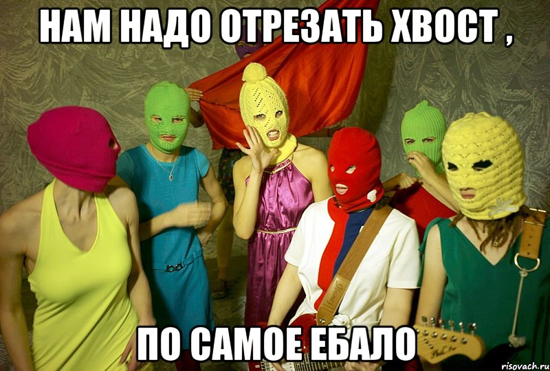 нам надо отрезать хвост , по самое ебало, Мем Pussy riot