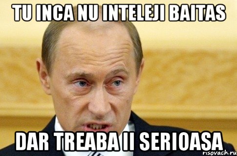 tu inca nu inteleji baitas dar treaba ii serioasa, Мем путин