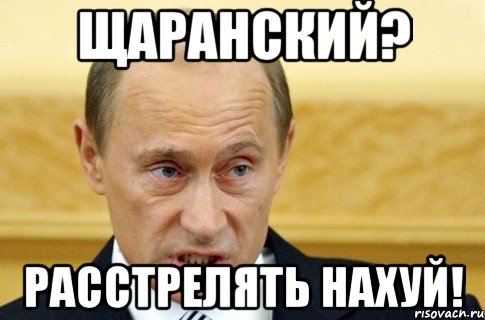 Щаранский? Расстрелять нахуй!, Мем путин