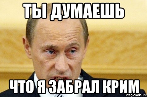 Ты думаешь Что я забрал крим, Мем путин