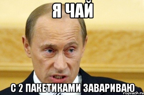 я чай с 2 пакетиками завариваю, Мем путин