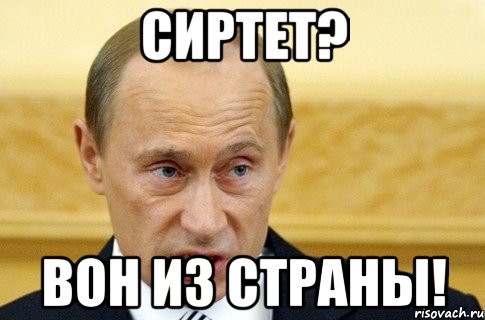 Сиртет? Вон из страны!, Мем путин