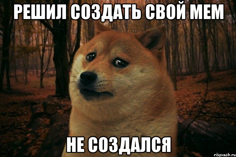 решил создать свой мем не создался, Мем SAD DOGE