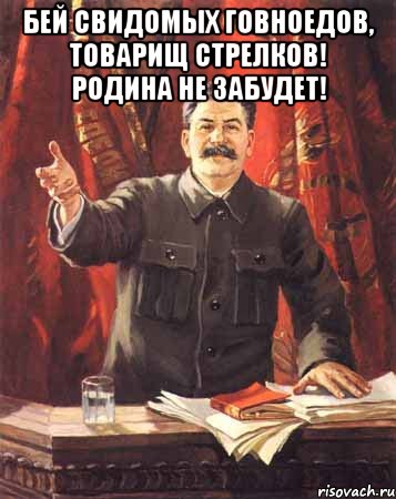 Бей свидомых говноедов, товарищ Стрелков! Родина не забудет! , Мем  сталин цветной