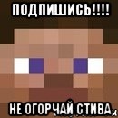 ПОДПИШИСЬ!!!! Не огорчай Стива, Мем стив