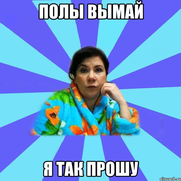 полы вымай я так прошу, Мем типичная мама