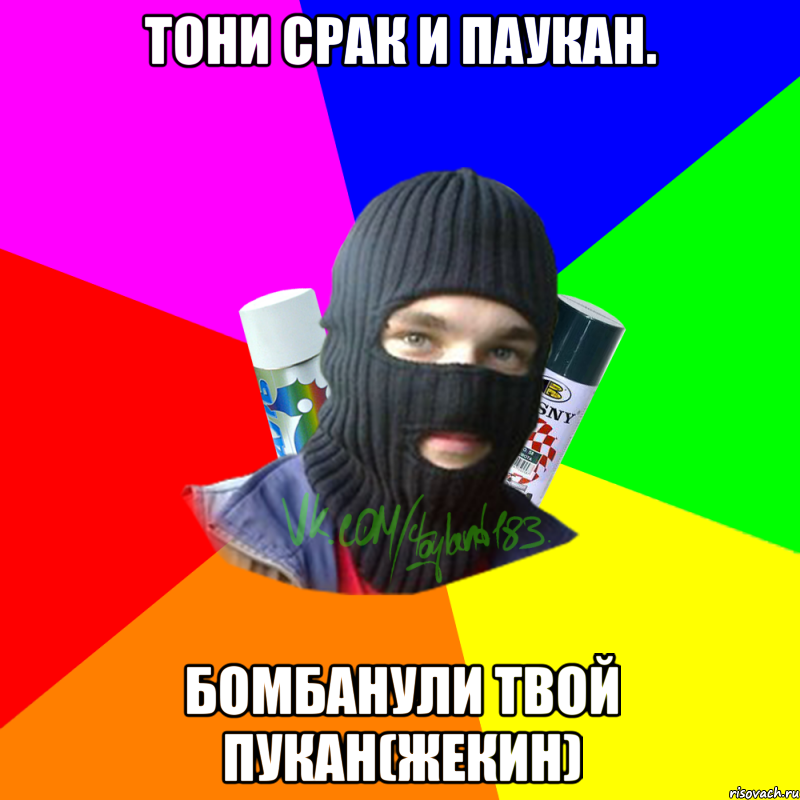 тони срак и паукан. бомбанули твой пукан(жекин), Мем ТИПИЧНЫЙ РАЙТЕР