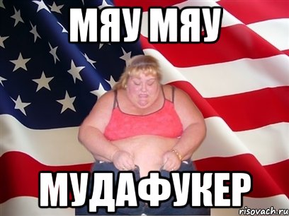 МЯУ мяу мудафукер, Мем Толстая американка