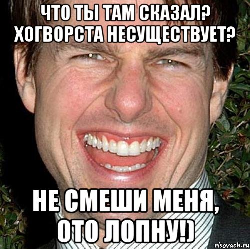 Что ты там сказал? Хогворста несуществует? Не смеши меня, ото лопну!), Мем Том Круз