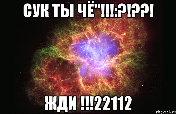 СУК ТЫ ЧЁ"!!!:?!??! ЖДИ !!!22112, Мем Туманность