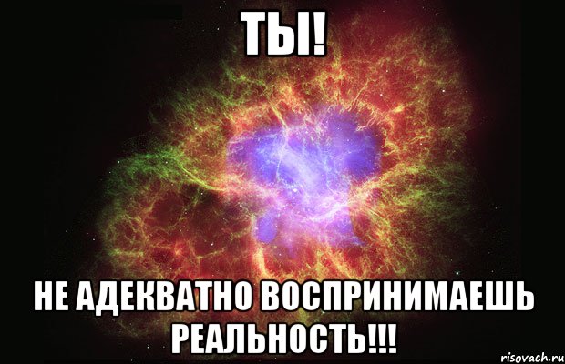 ТЫ! НЕ адекватно воспринимаешь реальность!!!, Мем Туманность