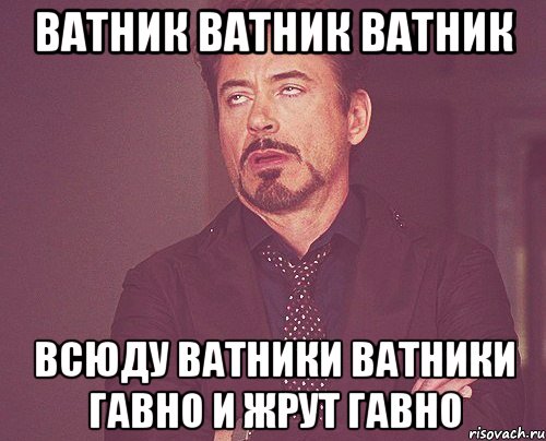 ватник ватник ватник всюду ватники ватники гавно и жрут гавно, Мем твое выражение лица