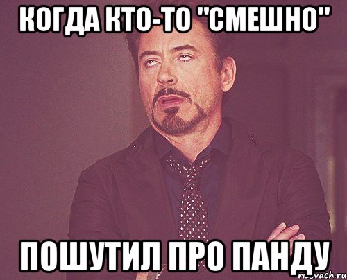 Когда кто-то "смешно" Пошутил про панду, Мем твое выражение лица