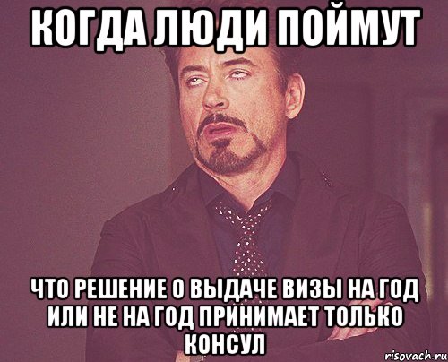 Когда люди поймут что решение о выдаче визы на год или не на год принимает только КОНСУЛ, Мем твое выражение лица