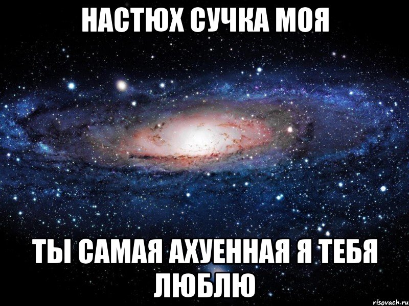 Настюх сучка моя Ты самая ахуенная я тебя люблю, Мем Вселенная