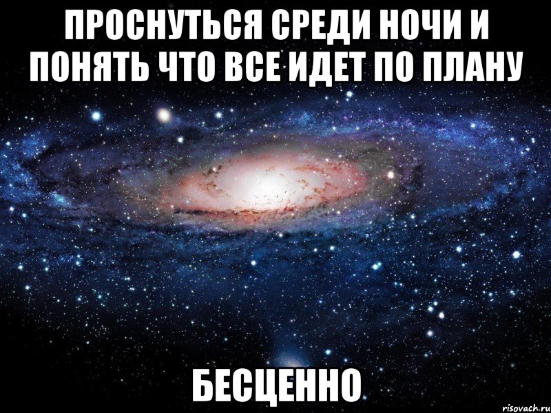 проснуться среди ночи и понять что все идет по плану бесценно, Мем Вселенная