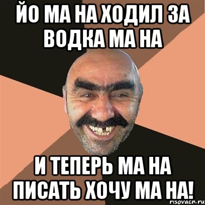 Йо ма на ходил за водка ма на И теперь ма на писать хочу ма на!, Мем Я твой дом труба шатал