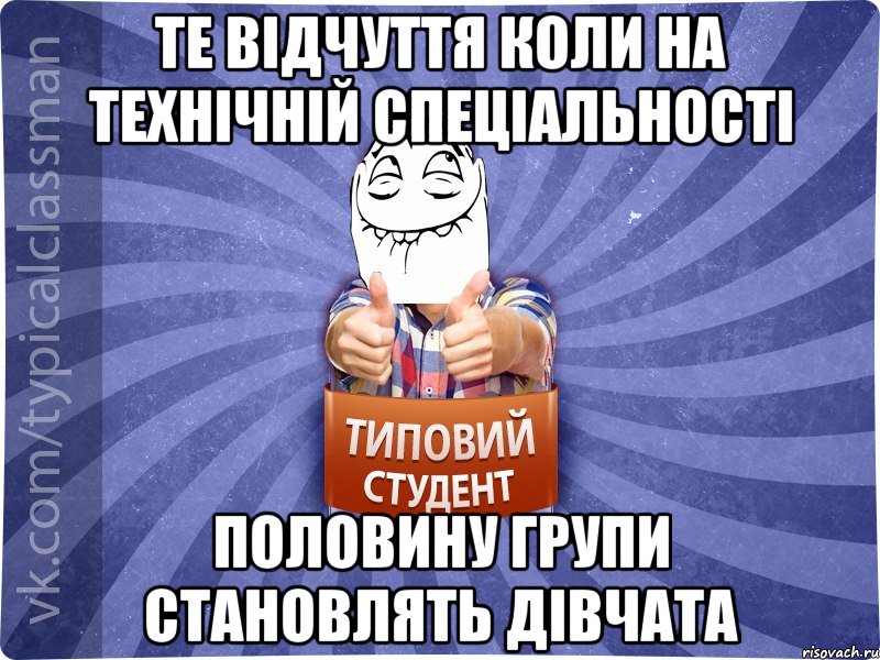 те відчуття коли на технічній спеціальності половину групи становлять дівчата, Мем 3444242342342