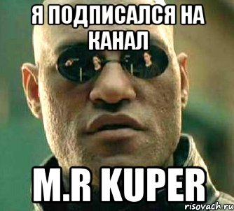 я подписался на канал M.R KupeR, Мем  а что если я скажу тебе