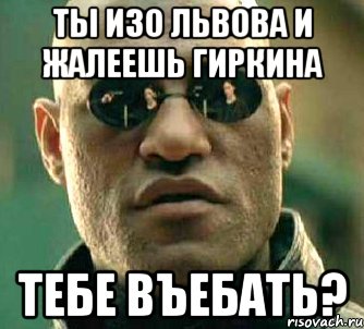 Ты изо Львова и жалеешь Гиркина Тебе въебать?, Мем  а что если я скажу тебе