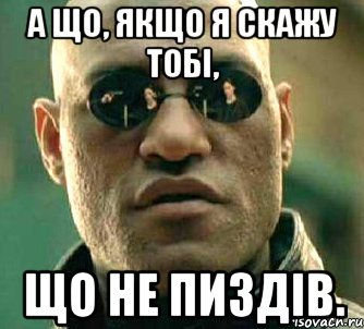 А що, якщо я скажу тобі, що не пиздів., Мем  а что если я скажу тебе