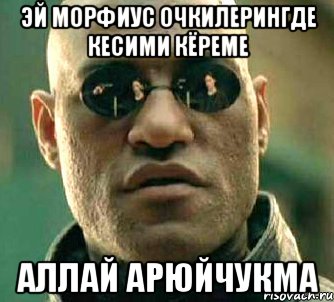 Эй Морфиус очкилерингде кесими кёреме Аллай арюйчукма, Мем  а что если я скажу тебе