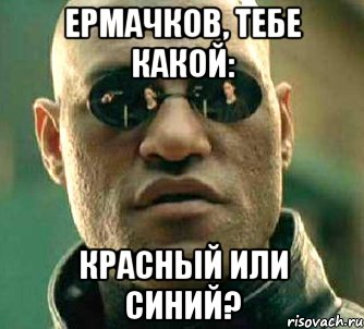 Ермачков, тебе какой: Красный или Синий?, Мем  а что если я скажу тебе