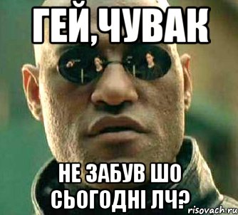 Гей,чувак не забув шо сьогодні лч?, Мем  а что если я скажу тебе