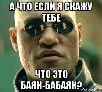 А что если я скажу тебе Что это баян-бабаян?, Мем  а что если я скажу тебе