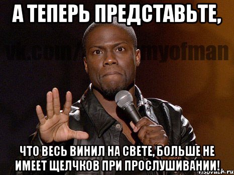 А теперь представьте, Что весь винил на свете, больше не имеет щелчков при прослушивании!, Мем  А теперь представь