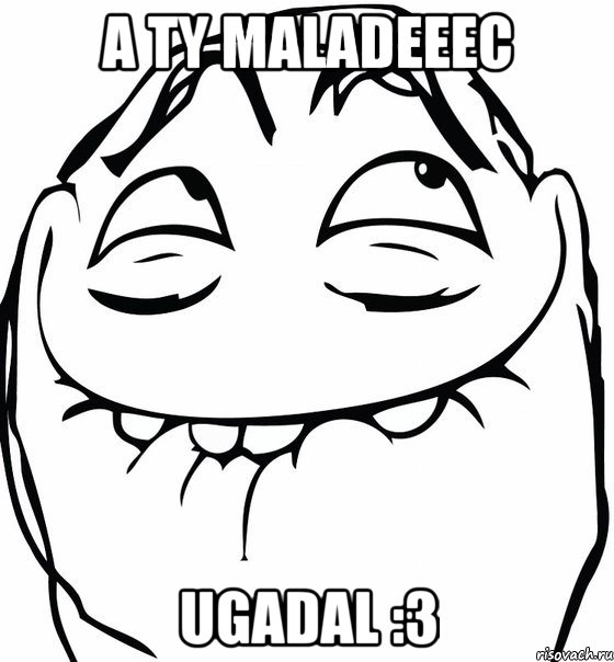 a ty maladeeec ugadal :3, Мем  аааа