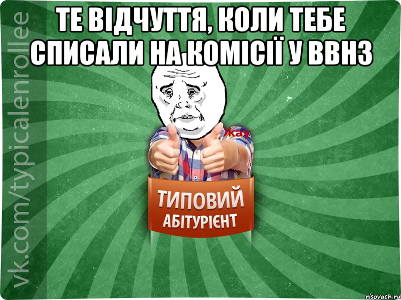 те відчуття, коли тебе списали на комісії у ВВНЗ , Мем абтура4