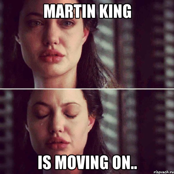 Martin King Is moving on.., Комикс Анджелина Джоли плачет