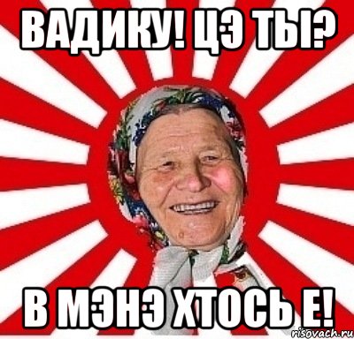 Вадику! Цэ ты? В мэнэ хтось е!, Мем  бабуля