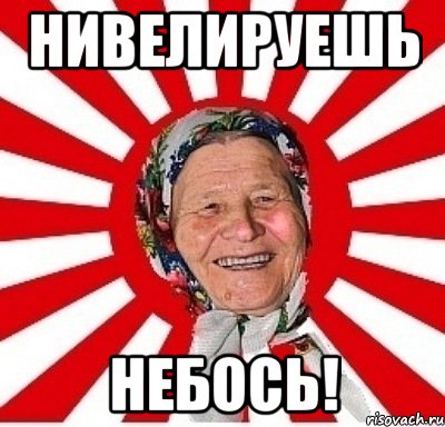 Нивелируешь Небось!, Мем  бабуля