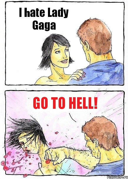 I hate Lady Gaga Go to hell!, Комикс Бей бабу по ебалу