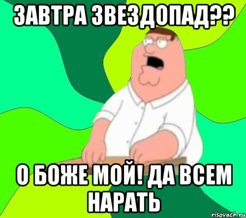 завтра звездопад?? о боже мой! да всем нарать, Мем  Да всем насрать (Гриффин)